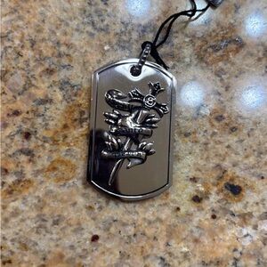 Sanctify Silver Dog Tag Pendant